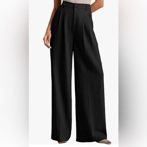 🆕 ELLEVEN Women's Casual Wide Leg Dress-Pants, High Elastic Waisted M